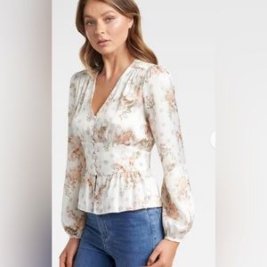 Ever New Floral Print Blouson Top with Bishop
Sleeves blouse